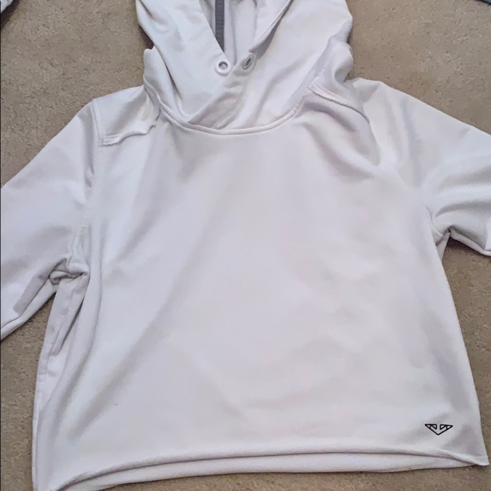 White Cropped Activewear hoodie